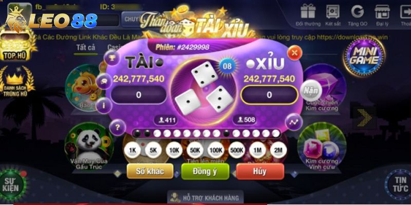 Các loại cược phổ biến trong game tài xỉu online