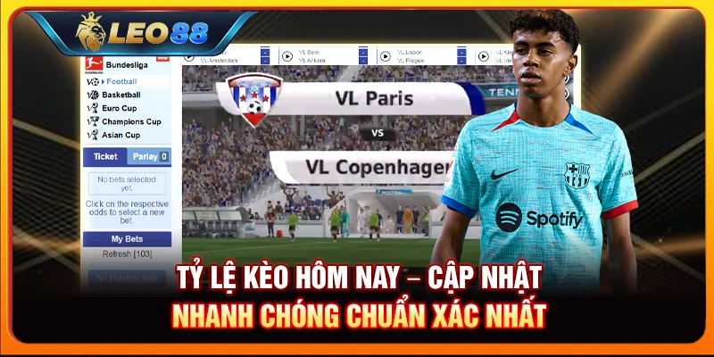 Tỷ lệ kèo hôm nay – Cập nhật nhanh chóng chuẩn xác nhất